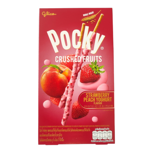 Японські бісквітні палички Pocky Crushed Fruits - Полунично-персиковий йогурт