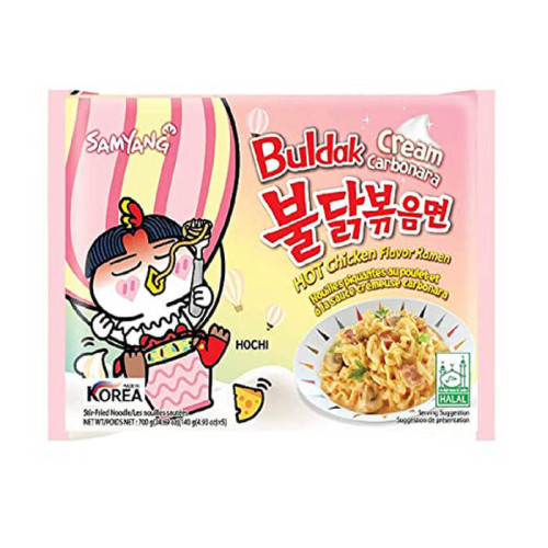 Samyang Cream Carbonara - гостра локшина з куркою в соусі карбонара