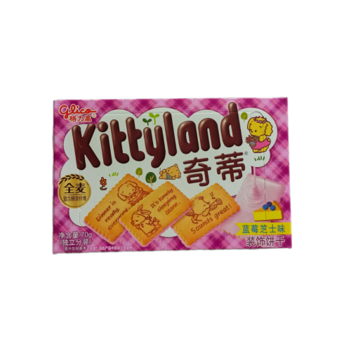 Glico Kittyland - Blueberry Cheesecake Cookies 