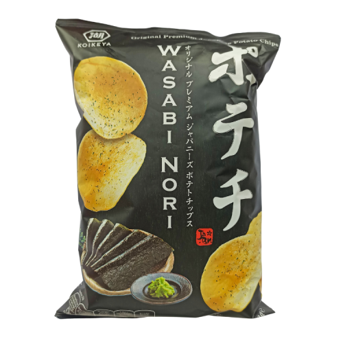Японські чипсчи з васабі Koikeya Wasabi Nori Potato Chips