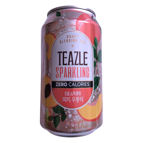 Woongjin Teazle Zero Sparkling Peach Oolong Tea