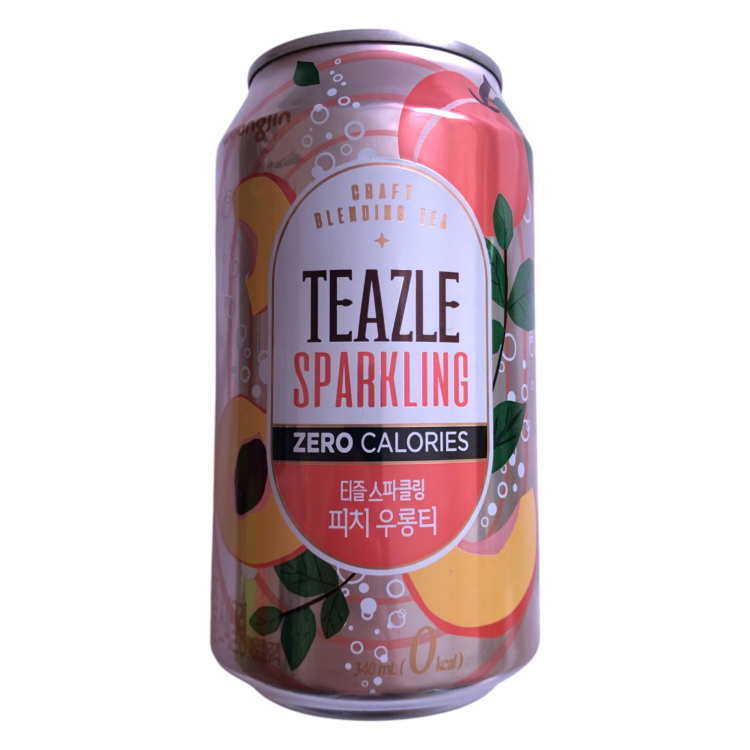 Woongjin Teazle Zero Sparkling Peach Oolong Tea