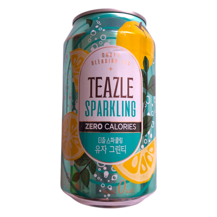 Woongjin Teazle Zero Sparkling Yuja & Green Tea