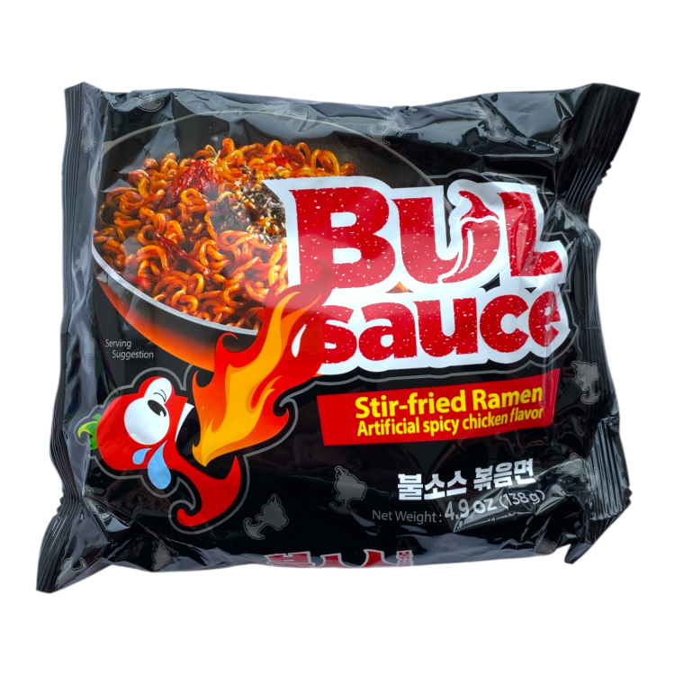 Гостра корейська локшина Булсаус Bul Sauce Stir-fried Ramen зі смаком курки