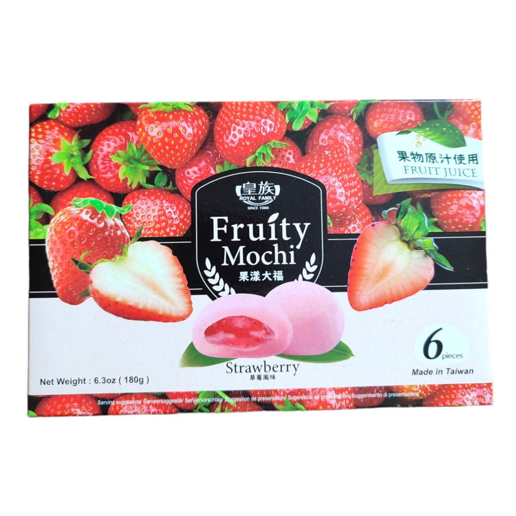 Азійські тістечка мочі Royal Family Fruity Mochi - Полуниця