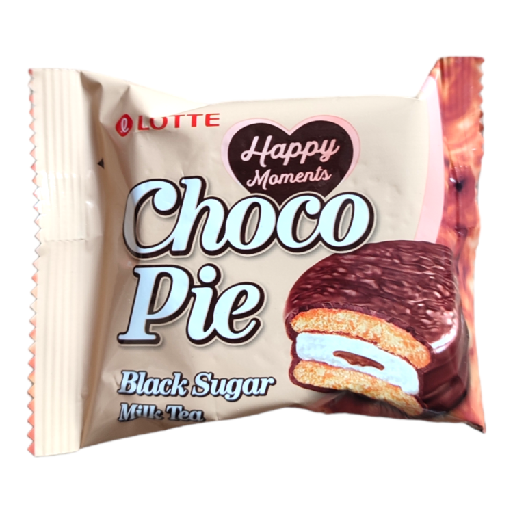 Корейськe тістечко Lotte Choco Pie - Black Sugar Milk Tea