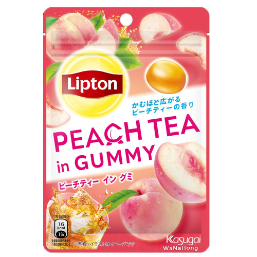 Японські жувальні цукерки Kasugai x Lipton - Персиковий чай