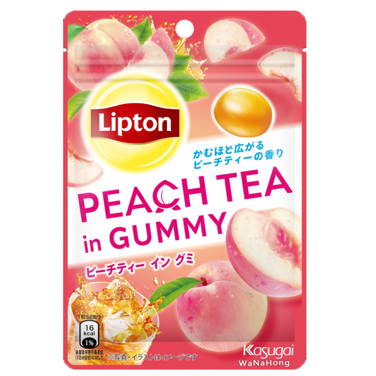 Японські жувальні цукерки Kasugai x Lipton - Персиковий чай