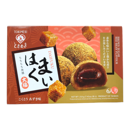 Моті з коричневим цукромTokimeki Daifuku Mochi - Brown Sugar and Red Bean, 6шт Моті з коричневим цукромTokimeki Daifuku Mochi - Brown Sugar and Red Bean, 6шт