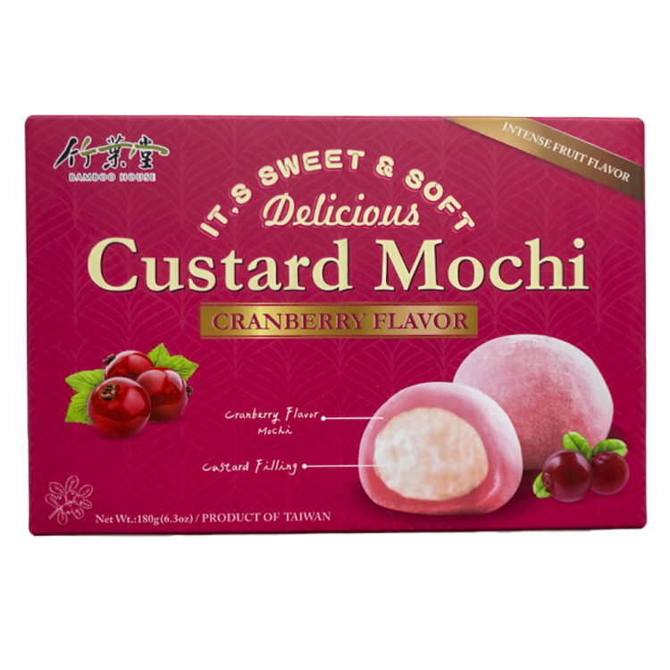 Bamboo House Custard Mochi - Cranberry